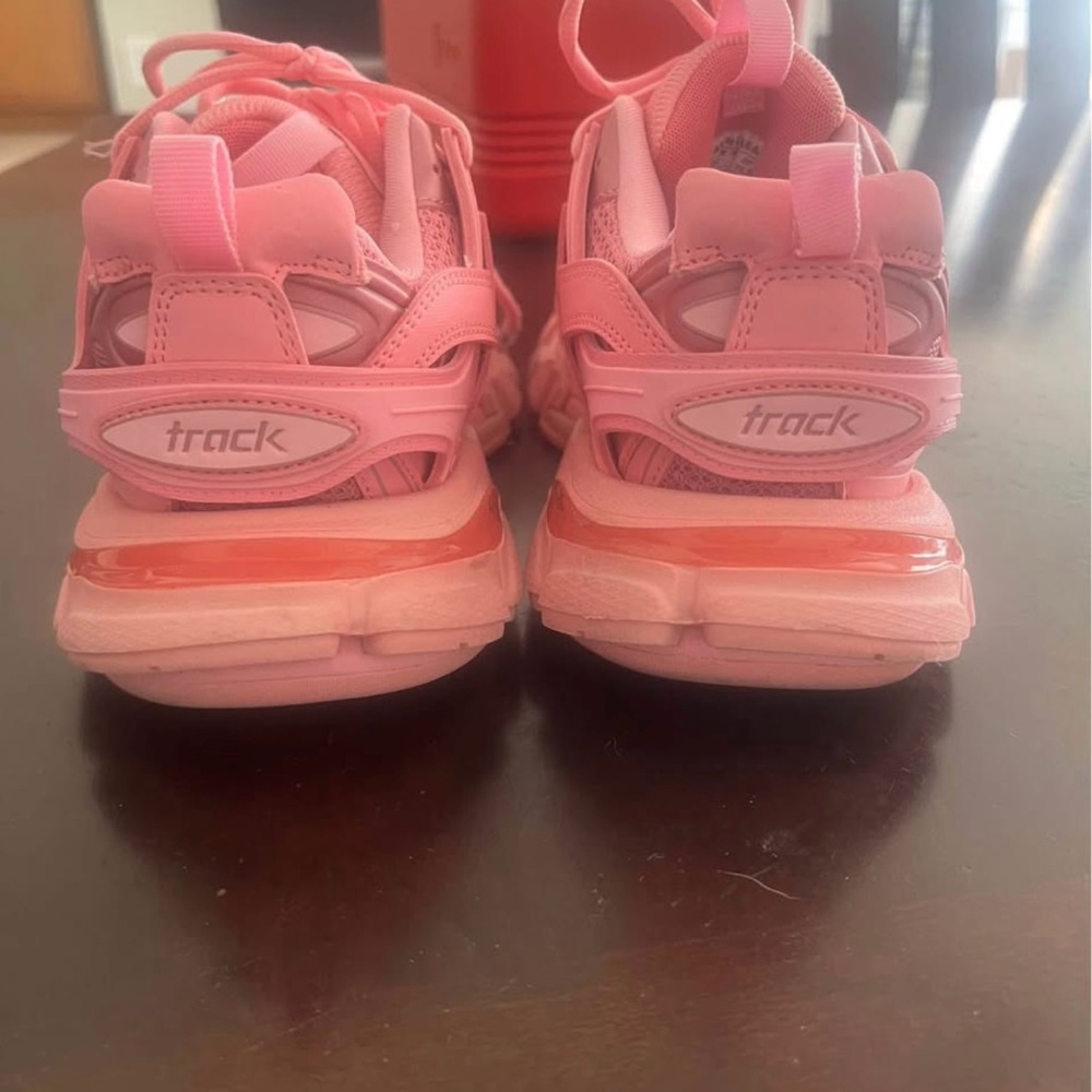 Balenciaga Pink Lace-Up Sneakers - Picture 3 of 5